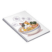 Sleepy Moon with Teddy Bear – Bedtime Pastel Carto Notitieboek (Rechterzijde)