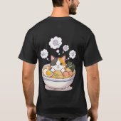 Sleepy Moon with Teddy Bear – Bedtime Pastel Carto T-shirt (Achterkant)