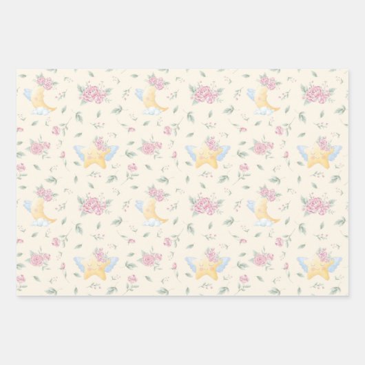 Sleepy Moons and Stars Boho Mix Inpakpapier Vel (Voorkant)