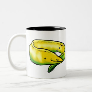 Sleepy Moray Eel, Geel Tweekleurige Koffiemok