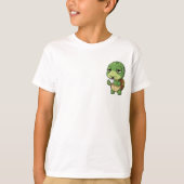 Sleepy Morning Coffee Turtle Kids T-shirt (Voorkant)