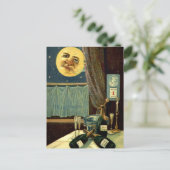 Sleepy nieuwjaarmaan na de partij briefkaart (Staand voorkant)