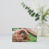 Sleepy Orangutan Visitekaartje (Staand voorkant)