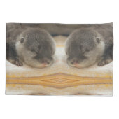 Sleepy Otter Kussensloop (Achterkant)