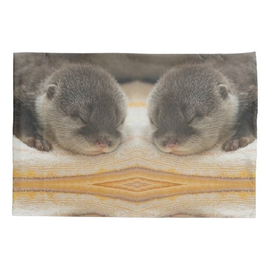 Sleepy Otter Kussensloop (Achterkant)