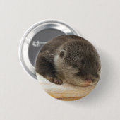 Sleepy Otter Ronde Button 5,7 Cm (Voorkant /achterkant)