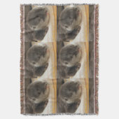 Sleepy Otters Deken (Voorkant Verticaal)