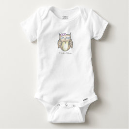 Sleepy Owl Baby Bodysuit - Tekst aanpassen