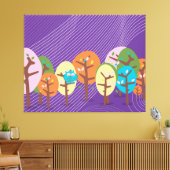 Sleepy Owl Canvas Afdruk (Insitu (Woonkamer))