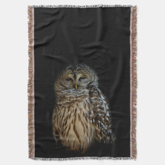 Sleepy Owl Deken (Voorkant Verticaal)