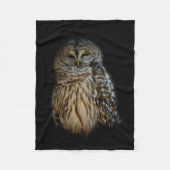 Sleepy Owl Fleece Deken (Voorkant)
