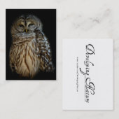 Sleepy Owl Mini Print Visitekaartje (Voorkant / Achterkant)