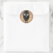Sleepy Owl Ronde Sticker (Tas)