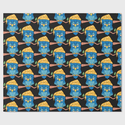 Sleepy Owl Thunder_Cove Cadeaupapier (Vlak)