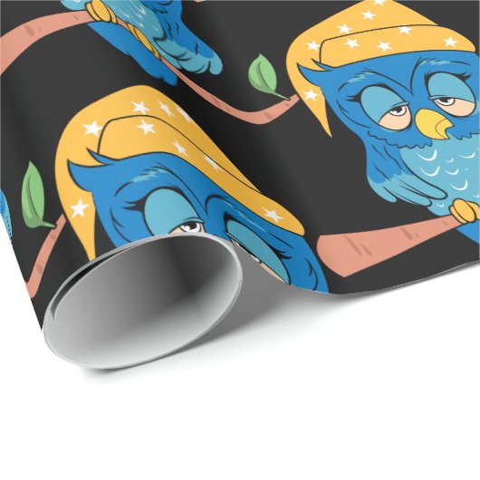 Sleepy Owl Thunder_Cove Cadeaupapier (Rol Hoek)