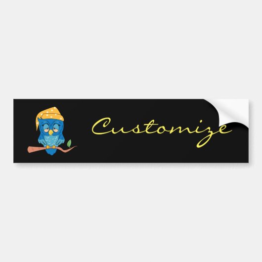 Sleepy Owl Thunder_Cove Classic Bumpersticker (Voorkant)