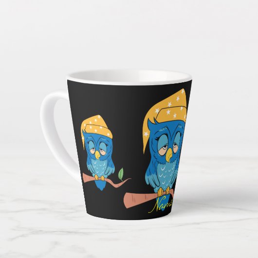 Sleepy Owl Thunder_Cove Classic Latte Mok (Linkerhoek)