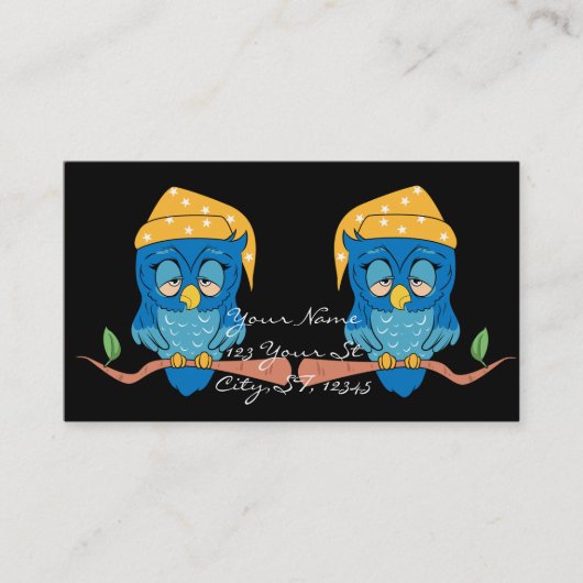 Sleepy Owl Thunder_Cove Classic Visitekaartje (Voorkant)