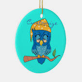 Sleepy Owl Thunder_Cove Keramisch Ornament (Rechts)