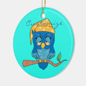 Sleepy Owl Thunder_Cove Keramisch Ornament (Links)