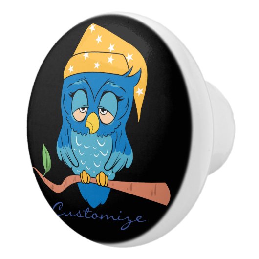 Sleepy Owl Thunder_Cove Keramische Knop (Rechts)