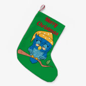 Sleepy Owl Thunder_Cove Kleine Kerstsok (Voorkant (Hangend))