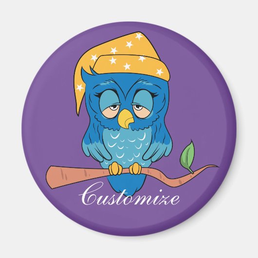 Sleepy Owl Thunder_Cove Magneet (Voorkant)