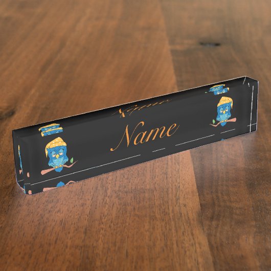 Sleepy Owl Thunder_Cove Naambordje (Zijkant)