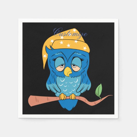 Sleepy Owl Thunder_Cove Servet (Voorkant)