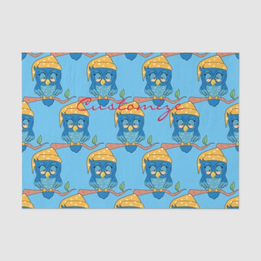 Sleepy Owl Thunder_Cove Tissuepapier (Voorkant)