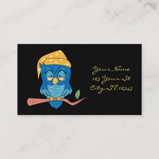 Sleepy Owl Thunder_Cove Visitekaartje (Voorkant)