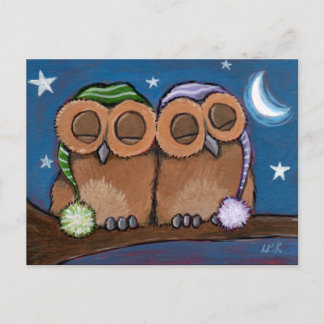 Sleepy Owls Briefkaart