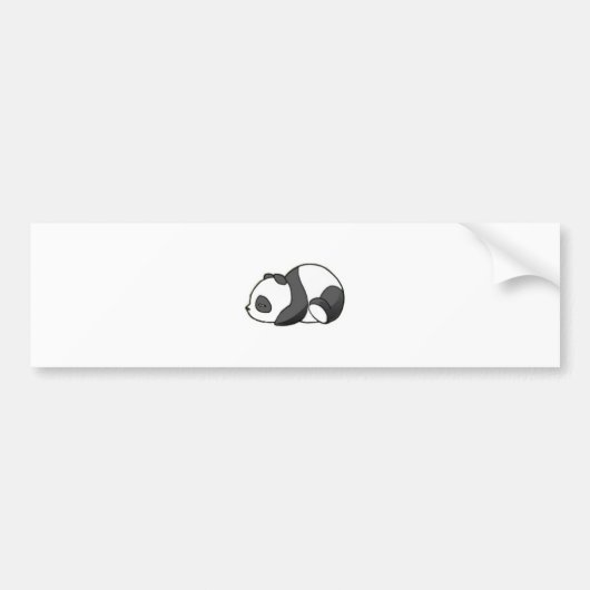 Sleepy Panda Bumpersticker (Voorkant)