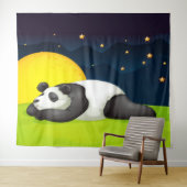 Sleepy Panda Extra Groot Tapestry Wandkleed (In Situ (horizontaal))