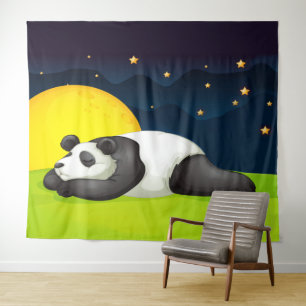 Sleepy Panda Extra Groot Tapestry Wandkleed