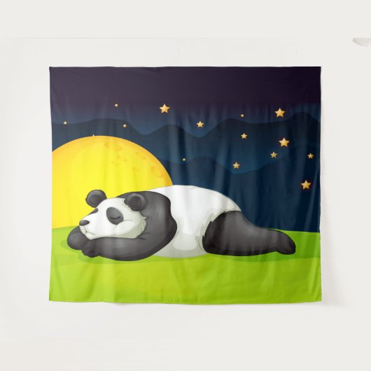 Sleepy Panda Extra Groot Tapestry Wandkleed (Voorkant (horizontaal))