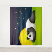 Sleepy Panda Extra Groot Tapestry Wandkleed (Voorkant)
