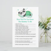 Sleepy panda Hoe goed ken je het baby shower spel? (Staand voorkant)