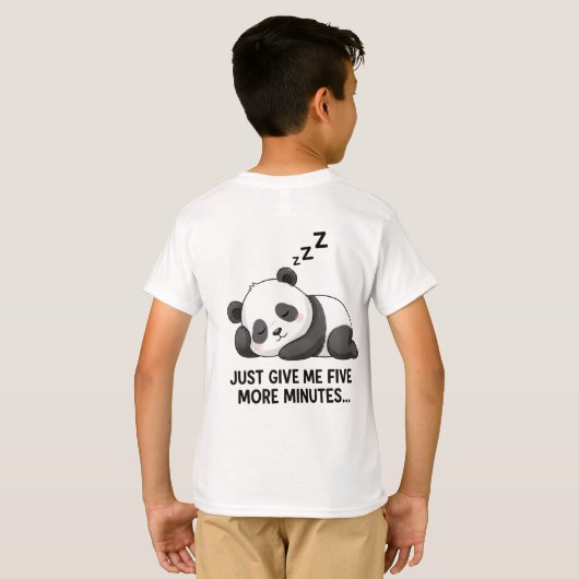 Sleepy Panda Mood T-shirt (Achterkant volledig)