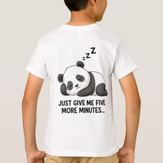 Sleepy Panda Mood T-shirt (Achterkant)