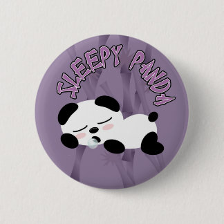 Sleepy Panda Ronde Button 5,7 Cm