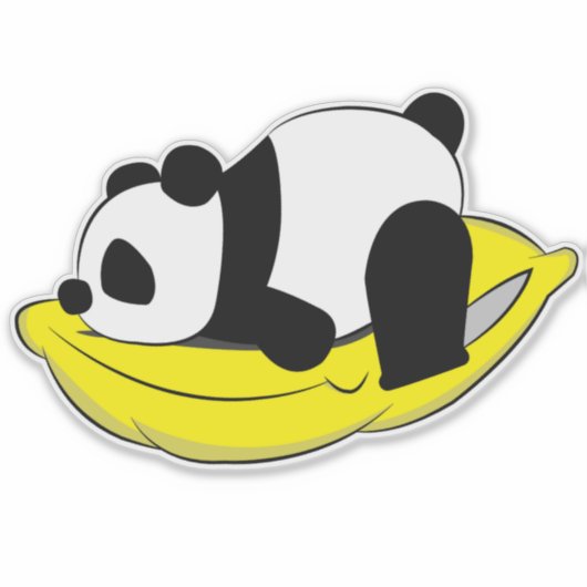 Sleepy Panda Sticker (Voorkant)