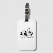 Sleepy Panda T-Shirt Baby Blanket Drawstring tas Bagagelabel (Voorkant (verticaal))