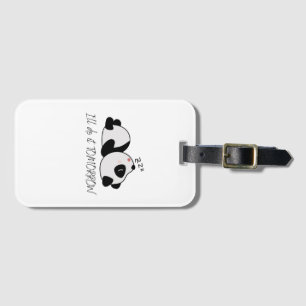 Sleepy Panda T-Shirt Baby Blanket Drawstring tas Bagagelabel