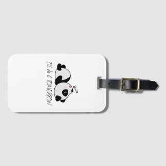 Sleepy Panda T-Shirt Baby Blanket Drawstring tas Bagagelabel