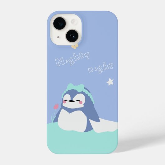 Sleepy Penguin iPhone Hoesje (Achterkant)