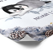 Sleepy Penguin Winter Baby Nursery Poster (Hoek)