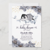 Sleepy Penguin Winter Baby shower (Voorkant)