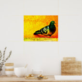 Sleepy Pigeon Poster (Keuken)