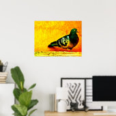 Sleepy Pigeon Poster (Thuiskantoor)